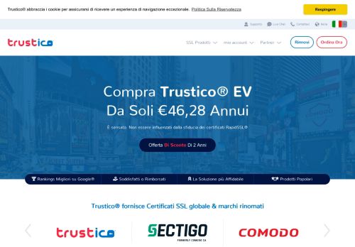 
                            2. Acquista certificati SSL e Proteggi il tuo sito • Trustico®