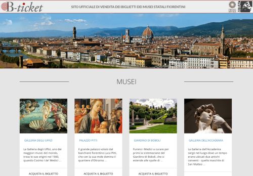 
                            2. Acquisto biglietti Uffizi Accademia B-Ticket Sito Ufficiale Firenze Musei