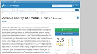 
                            13. Acronis Backup 12.5 Virtual Host | heise Download