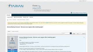 
                            7. Acronis Backup Console - ITarian Forum | Sign up or Login to ...
