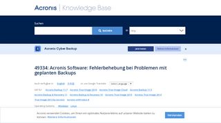 
                            5. Acronis Software: Fehlerbehebung bei Problemen mit geplanten ...