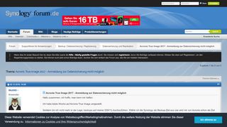 
                            5. Acronis True Image 2017 - Anmeldung zur Datensicherung nicht ...