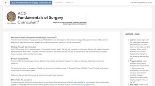 
                            8. ACS Fundamentals of Surgery Curriculum ® - Educadium