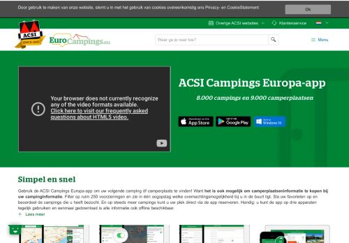 
                            9. ACSI Campings Europa App | De makkelijkste camping app van Europa