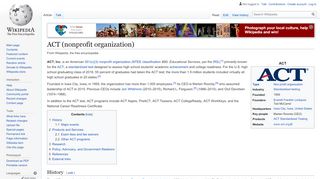 
                            4. ACT (nonprofit organization) - Wikipedia