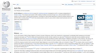 
                            5. Act-On - Wikipedia