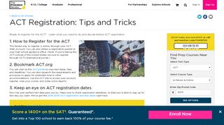 
                            10. ACT Registration: Tips and Tricks | The Princeton Review
