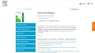 
                            10. Acta Oecologica - Journal - Elsevier