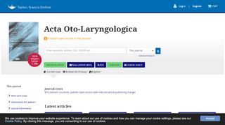 
                            2. Acta Oto-Laryngologica: Vol 138, No 12 - Taylor & Francis Online