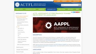 
                            5. ACTFL Assessment of Performance toward Proficiency in Languages ...