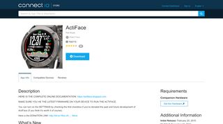
                            9. ActiFace | Garmin Connect IQ
