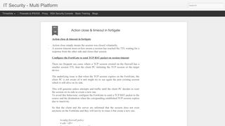 
                            11. Action close & timeout in fortigate | IT Security - Multi Platform