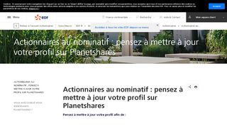 
                            6. Actionnaires au nominatif : pensez à mettre à jour votre profil sur ... - EDF