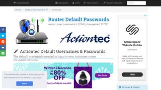 
                            4. Actiontec Default Password, Login & IP List (updated February 2019 ...