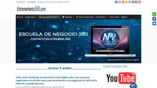 
                            4. Activar E-wallet – Entrenamiento 360.com