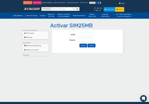 
                            4. Activar SIM - SYSCOM - Todo en Sistemas de Emergencia, Seguridad ...