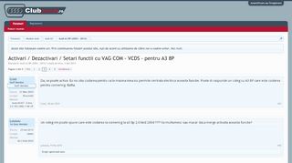 
                            6. Activari / Dezactivari / Setari functii cu VAG COM - VCDS - pentru ...