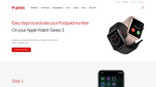 
                            8. Activate Airtel Postpaid Number on Apple Watch Series 3 - Easy Steps