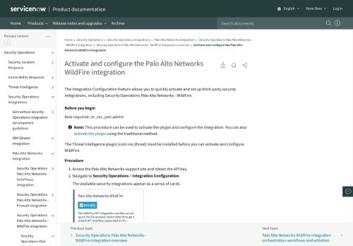 
                            5. Activate and configure the Palo Alto Networks WildFire integration
