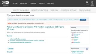 
                            6. Activate and set up Anti-Theft in your ESET Windows product—Base ...