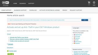 
                            4. Activate and set up Anti-Theft in your ESET Windows product—ESET ...