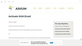 
                            9. Activate IIUM Email – ASIIUM