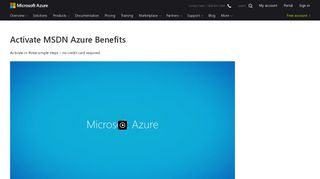 
                            12. Activate MSDN Azure Benefits - Microsoft Azure