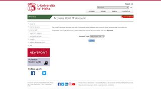 
                            12. Activate UoM IT Account - IT Services - University of Malta