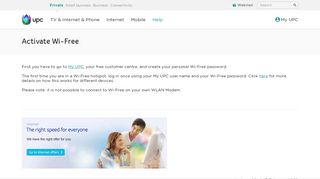 
                            7. Activate Wi-Free | UPC