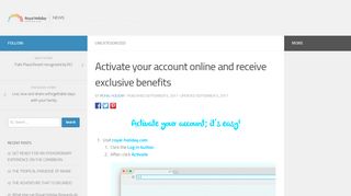 
                            7. Activate your account online and receive exclusive ... - Royal Holiday