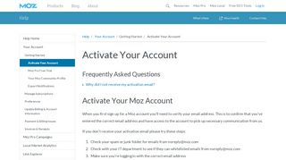
                            8. Activate Your Moz Account To Get Started - Help Hub - Moz
