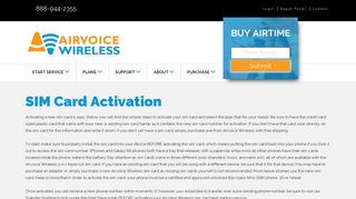 
                            2. Activate your new or existing SIM card online ... - Airvoice Wireless
