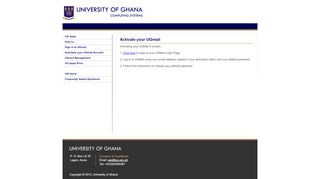 
                            2. Activate your UGmail - University of Ghana | Legon