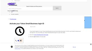 
                            12. Activate your Yahoo Small Business login ID