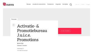 
                            3. Activatie- & Promotiebureau J.u.i.c.e. Promotions | Events.nl