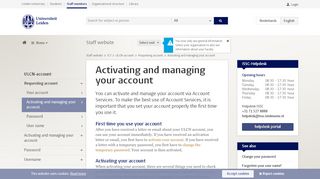 
                            6. Activating and managing your account - Leiden University