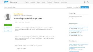 
                            3. Activating Automatic sap* user | SAP Blogs