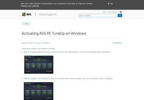 
                            7. Activating AVG PC TuneUp on Windows | AVG Support