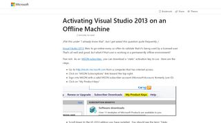 
                            3. Activating Visual Studio 2013 on an Offline Machine – Steve Lange ...