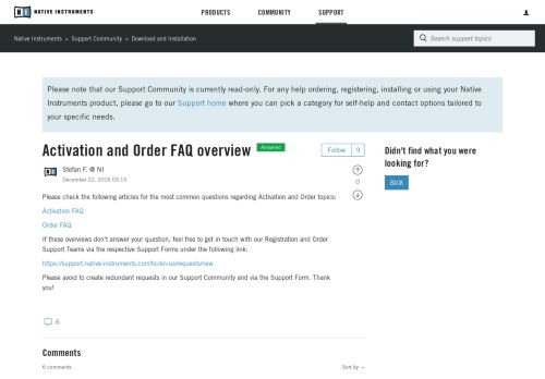 
                            12. Activation and Order FAQ overview [en-us] – Native Instruments