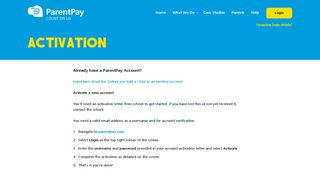 
                            5. Activation - ParentPay