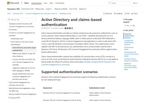 
                            5. Active Directory and claims-based authentication (Developer Guide for ...