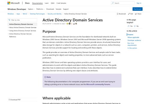 
                            7. Active Directory Domain Services - Windows applications | Microsoft ...