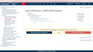 
                            9. Active Directory or LDAP authentication | Bonita Documentation