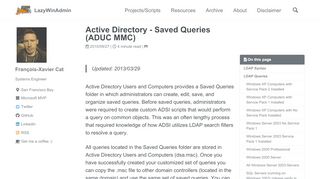 
                            5. Active Directory - Saved Queries (ADUC MMC) - LazyWinAdmin