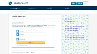 
                            10. Active Learn: Giriş : Pearson Yardım