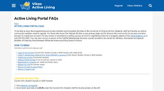 
                            5. Active Living Portal FAQs - University of Victoria Recreation - Vikes Rec