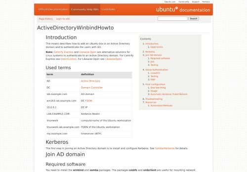 
                            6. ActiveDirectoryWinbindHowto - Community Help Wiki - Ubuntu ...