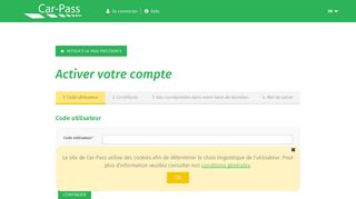 
                            5. Activer votre compte - Car-Pass