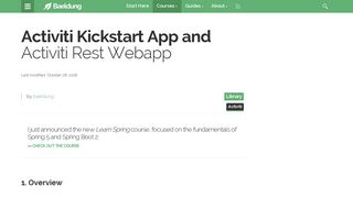 
                            6. Activiti Kickstart App and Activiti Rest Webapp | Baeldung